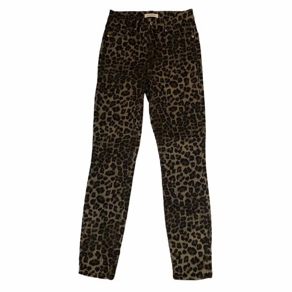 Good American Good Legs Crop Skinny Sage Leopard - Picture 2 of 8